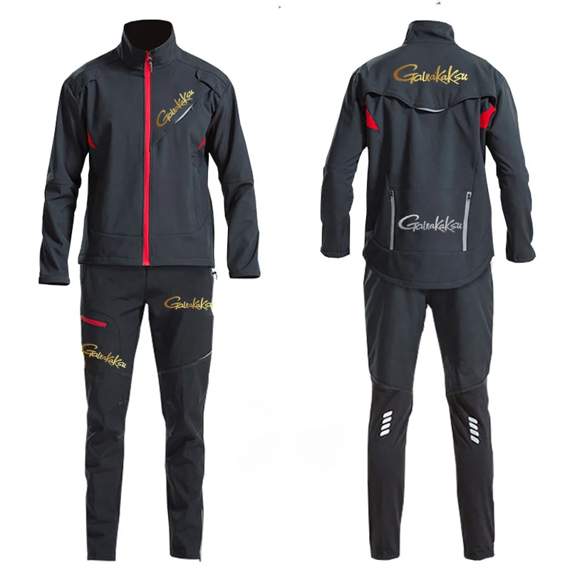Fishing Jacket Waterproof - 男性用防水フィッシングスーツ,冬用ウインドブレーカー,厚手のパンツ,暖かいコート