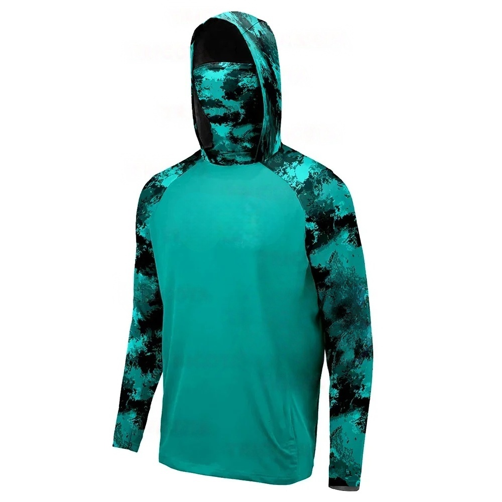 Fishing Shirt Uv Protection - MALFC フィッシングアパレル メンズ フード付きフィッシングシャツ 長袖フィッシングTシャツ UVカット