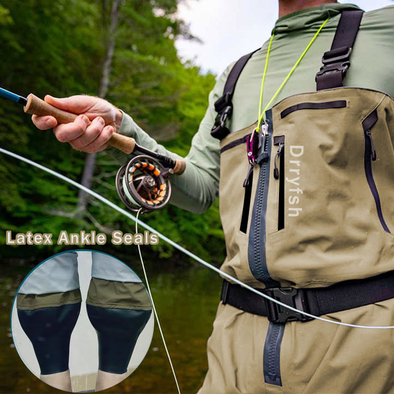 Fishing Waders - ジッパー付き防水ウェーダー,フィッシング用,漁師の服,淡水と塩水のための暖かい天候の保護