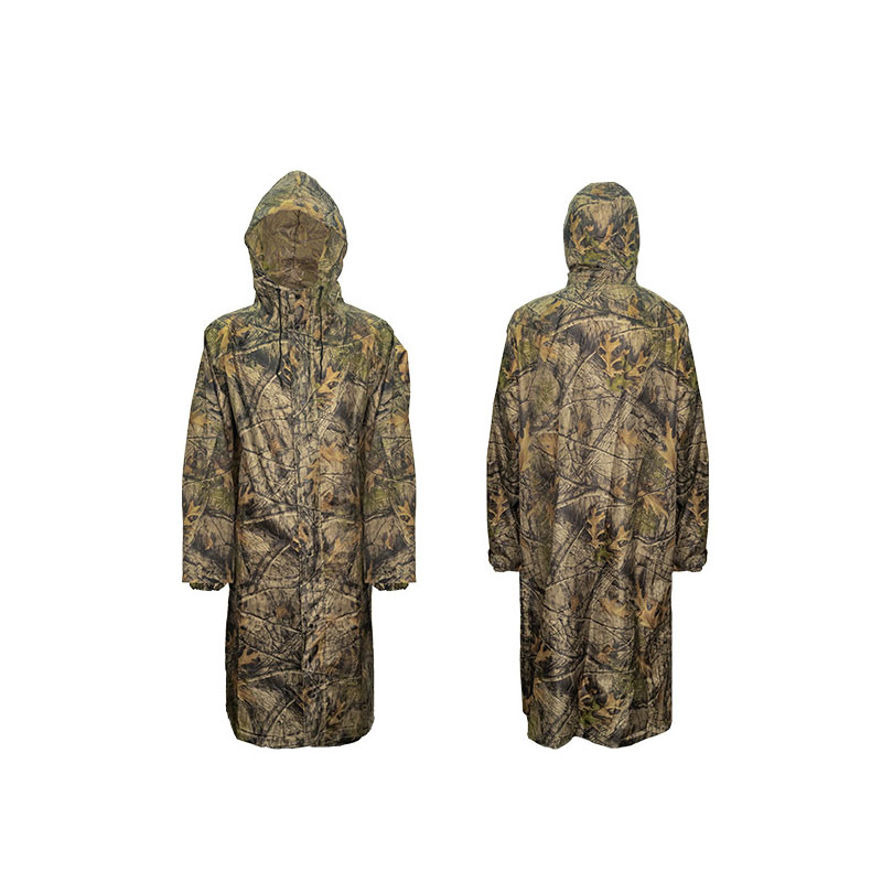 男性と女性のためのカモフラージュロングレインコート、迷彩防水 - Fishing Rain Suit のレビューと価格
