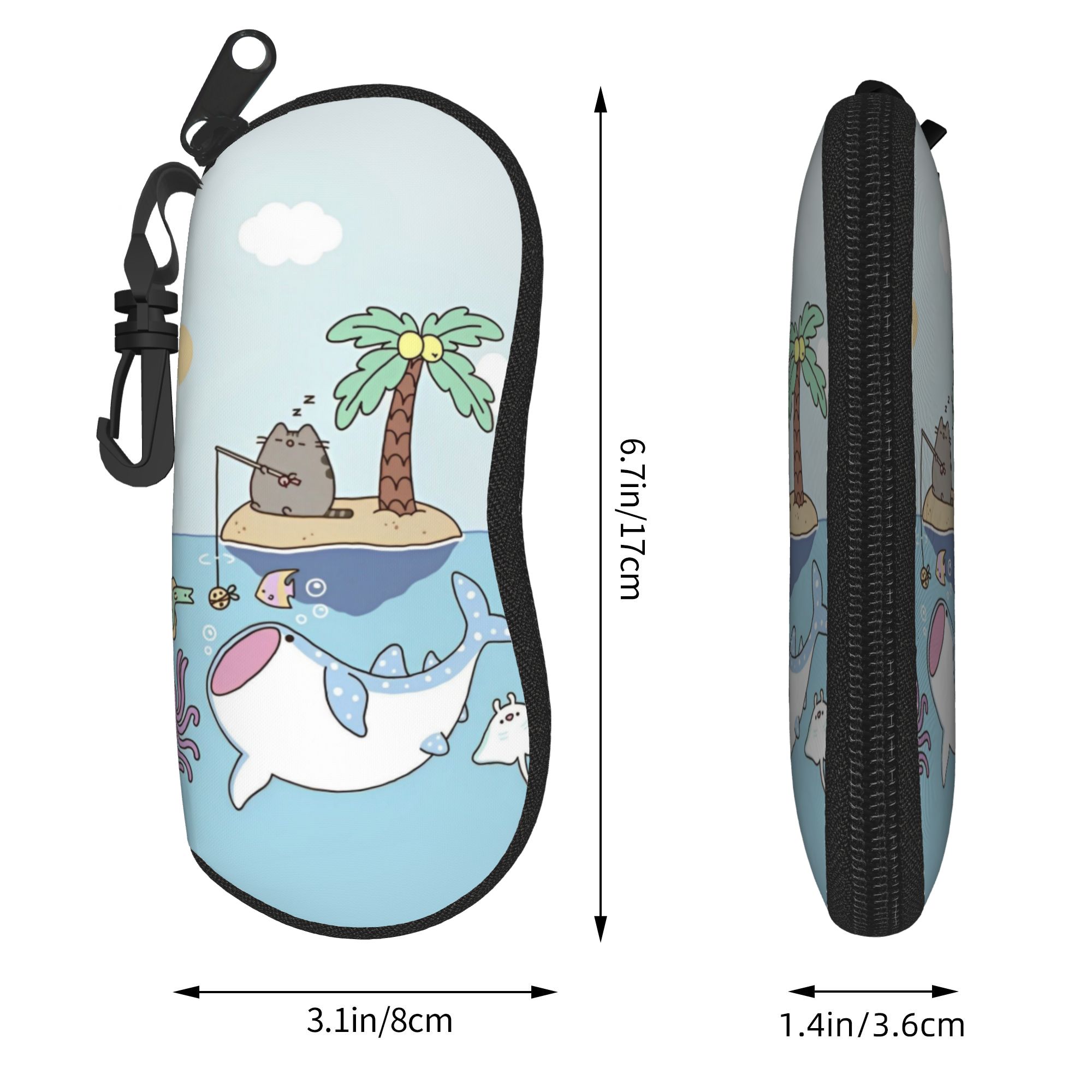 面白いP-Pusheencatsフィッシンググラスケース 男 - Fishing Bag Waterproof のレビューと価格