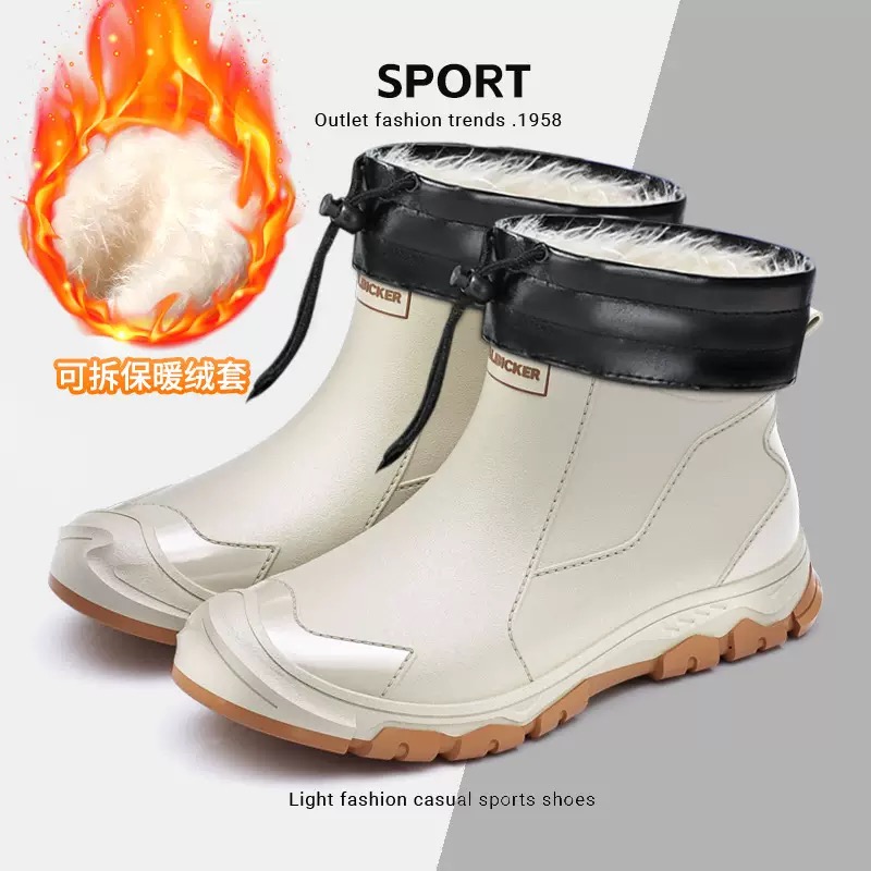 防水メンズレインシューズファッションショートソックス肥厚暖か - Fishing Socks のレビューと価格
