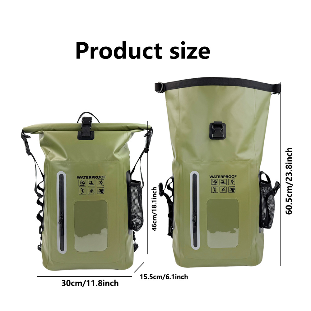 25L 防水ドライバッグバックパックアウトドアスポーツハイキ - Fishing Bag Waterproof のレビューと価格