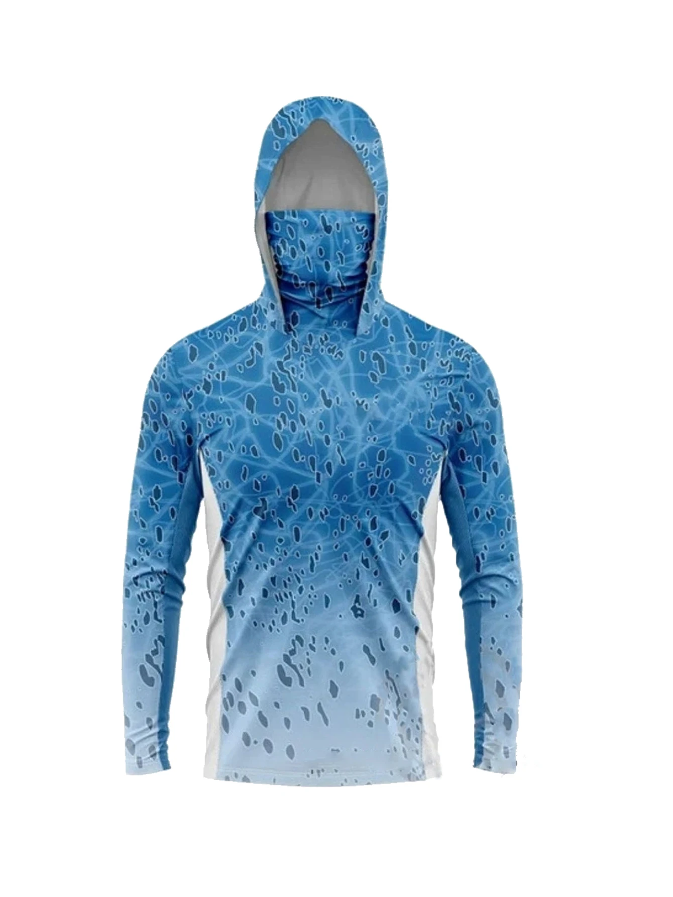 メンズ長袖フィッシングフーディーマスク、UVカット日焼け防止 - Fishing Mask Sun Protection のレビューと価格