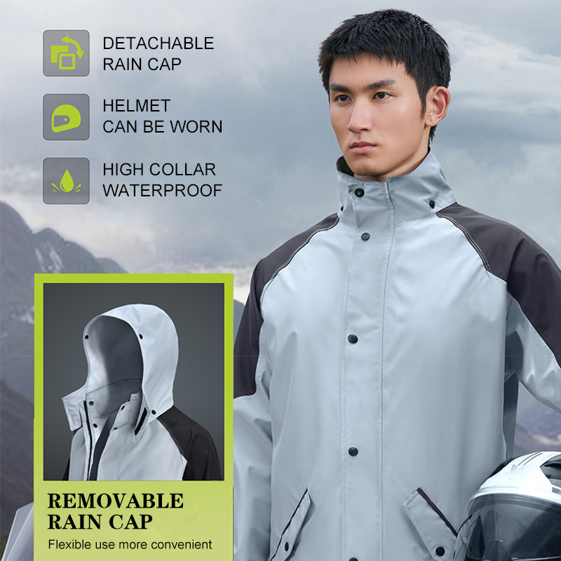 男女兼用反射材付きバイク用レインスーツ、防水透湿レインジャケ - Fishing Rain Suit のレビューと価格