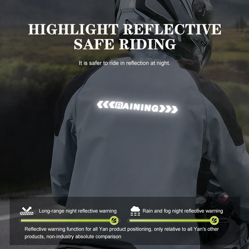 男女兼用反射材付きバイク用レインスーツ、防水透湿レインジャケ - Fishing Rain Suit のレビューと価格